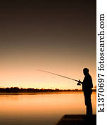 Fishing Silhoutte Fishing Silhoutte