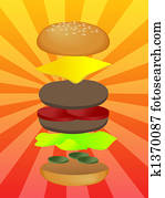 Hamburger illustration Hamburger illustration