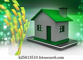 home with smart phone home with smart phone
