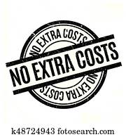 No Extra Costs rubber stamp No Extra Costs rubber stamp