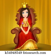 queen seated on the throne queen seated on the throne