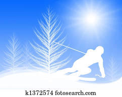 Skiing in the sun Skiing in the sun