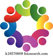 Team people connected logo Team people connected logo