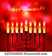 feliz, hanukkah, fundo borrado