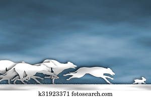 Greyhound race cutout Greyhound race cutout