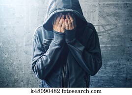 Hopeless drug addict going through addiction crisis Hopeless drug addict going through addiction crisis