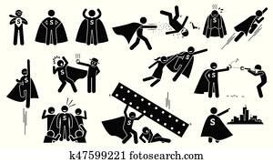 Stickman, übermensch, Superhero. Stickman, übermensch, Superhero.