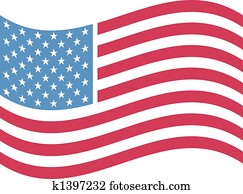 アメリカの旗 クリップアート クリップアート 切り張り イラスト 絵画 集 K Fotosearch