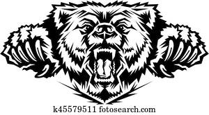 bear mascot head bear mascot head