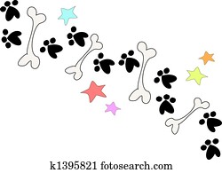 Bones and Paws Border Bones and Paws Border
