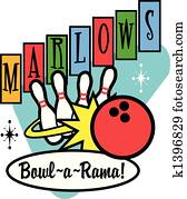 Bowling Ball Pins Retro Clip Art Bowling Ball Pins Retro Clip Art