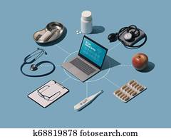 online médico, serviços