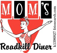 Retro Vintage Diner Restaurant Sign Retro Vintage Diner Restaurant Sign