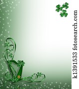 St Patricks Day Celtic Harp Design St Patricks Day Celtic Harp Design