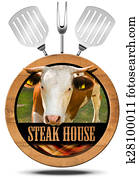Steak House - Wooden Symbol Steak House - Wooden Symbol