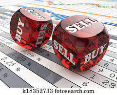 Stock market concept. Dice on financial graph. Stock market concept. Dice on financial graph.