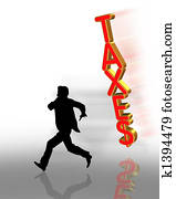 Tax Evasion Illustration 3D Tax Evasion Illustration 3D