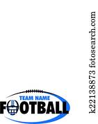 כדורגל, עצב, עם, קסדה