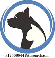 כלב, ו, חתול, צלליות, לוגו