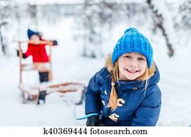 Kids outdoors on winter Kids outdoors on winter