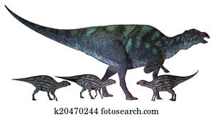 Maiasaura Dinosaur with Babies Maiasaura Dinosaur with Babies