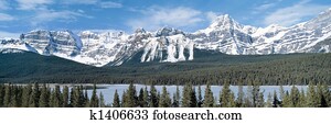 Panoramic view on Rocky Mountains British Columbia Canada