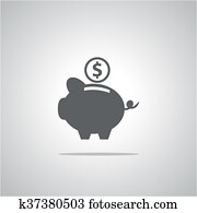 piggy bank icon piggy bank icon