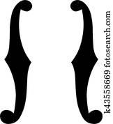 Violin f hole Violin f hole