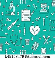 医学 Seamless パターン 医院 ベクトル Illustration 病院 薄いライン アイコン 温度計 点検 診断 顕微鏡 Stethoscope かわいい 繰り返した 手ざわり ビジネス 提示 クリップアート 切り張り イラスト 絵画 集 K Fotosearch