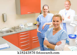 equipe, de, odontólogo, e, enfermeiras, cirurgia dental