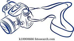 Free Hand Sketch of DSLR camera Vector Free Hand Sketch of DSLR camera Vector