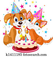 katz, n, hund, geburt katz, n, hund, geburt