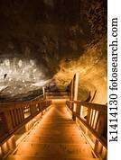 Ladder in salt mine