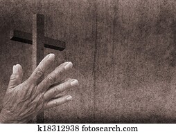 Praying hands with cross Praying hands with cross