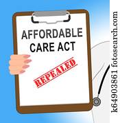 repeal, oder, ersetzen, aca, affordable, sorgfalt, akt, gesundheitspflege, -, 3d, abbildung