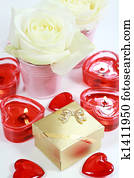 Table setting for Valentine