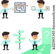 Businessman search decision