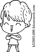 cartoon laughing woman cartoon laughing woman
