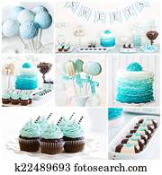 Dessert table collage Dessert table collage