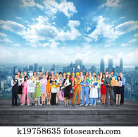 Group of workers people.