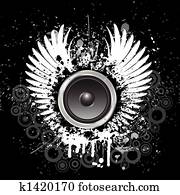 Grunge music background Grunge music background