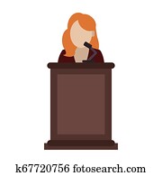 , court, lawyer, podium, people, cartoon, Clip Art ...