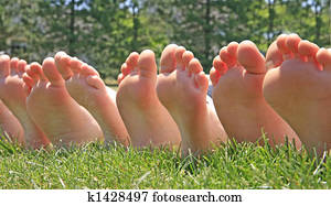 Row Of Feet Row Of Feet