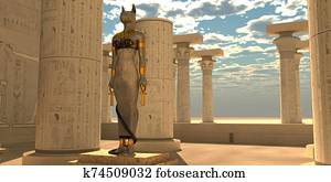 אלוהים מצרי, bastet, פסל