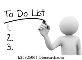 3d person writing to do list on transparent screen
