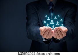 Customer or employees care concept