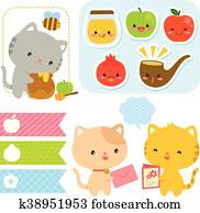 desenhos animados, para, rosh hashanah