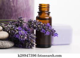 essential oil and lavender flowers essential oil and lavender flowers