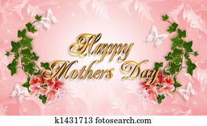 Mothers Day Card floral border Mothers Day Card floral border