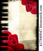 Rose and piano Rose and piano
